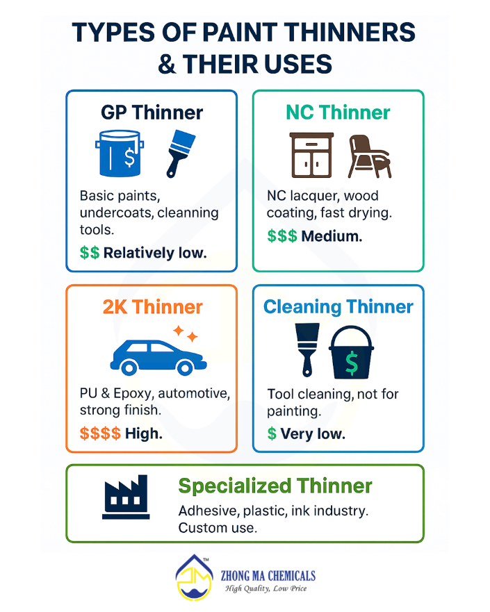 Types of Common Paint Thinners