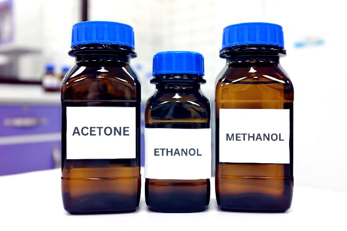 Acetone, Ethanol, Methanol