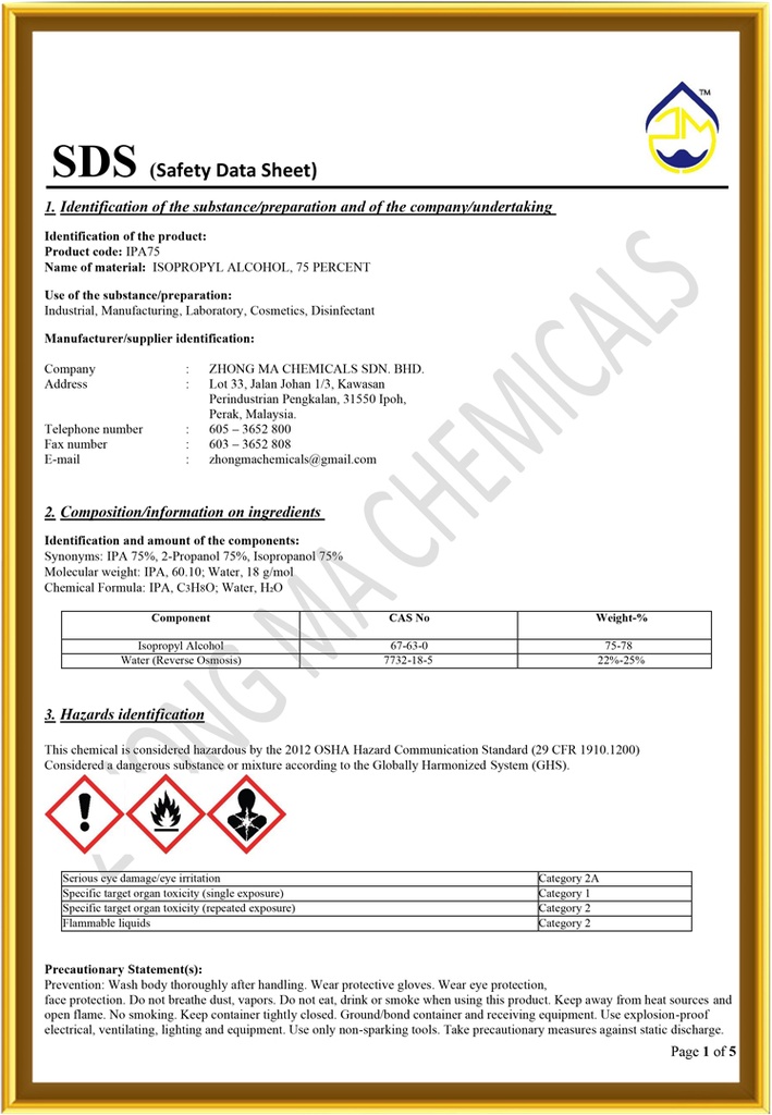 ISOPROPYL ALCOHOL 75% 3