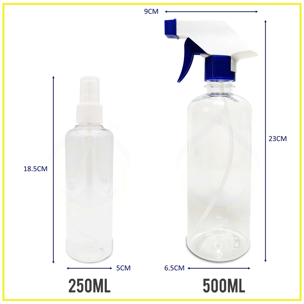 SPRAY BOTTLE (PET) 250ML/500ML 3